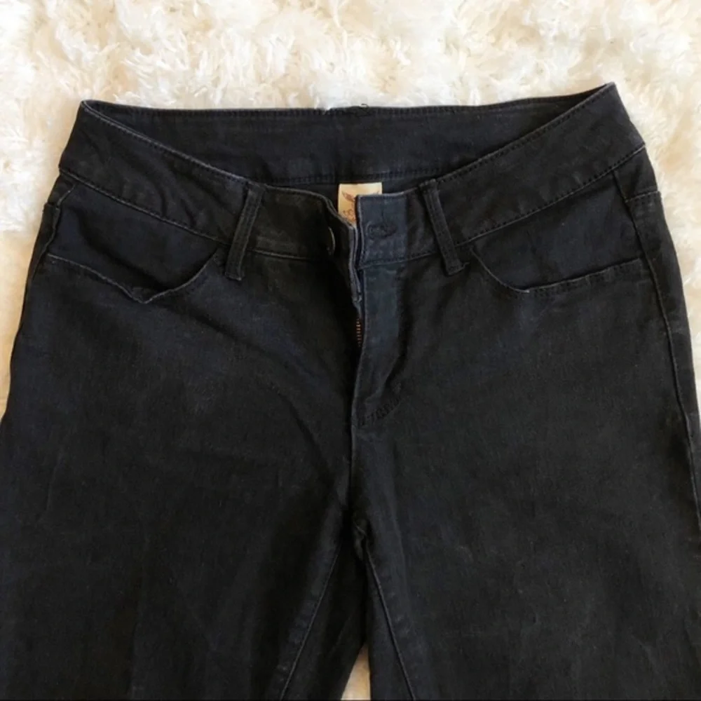 Women’s Faded Glory Black Stone-Washed Jeans Sz 8P - Picture 4 of 6
